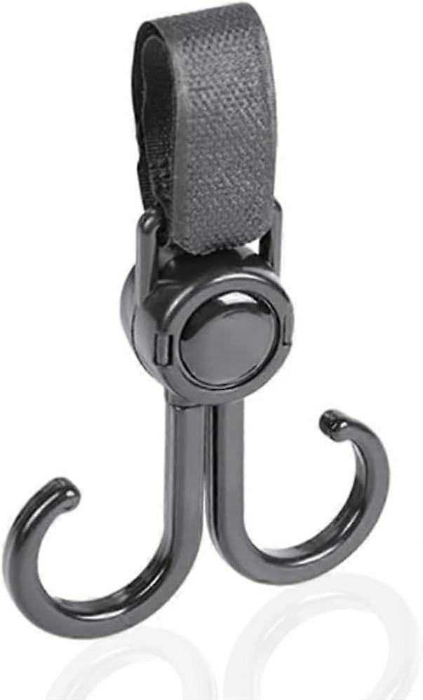 Double Stroller Hook - Universal Bag Holder with Velcro Hook - Practical Accessory for Stroller, Trolley and More