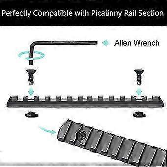 Picatinny Screws & Allen Wrench Rails Set, 3,3,5,5,7,7 Slot Aluminum Mlock Picatinny Rail Section Accessory With 13 T-nuts & 13