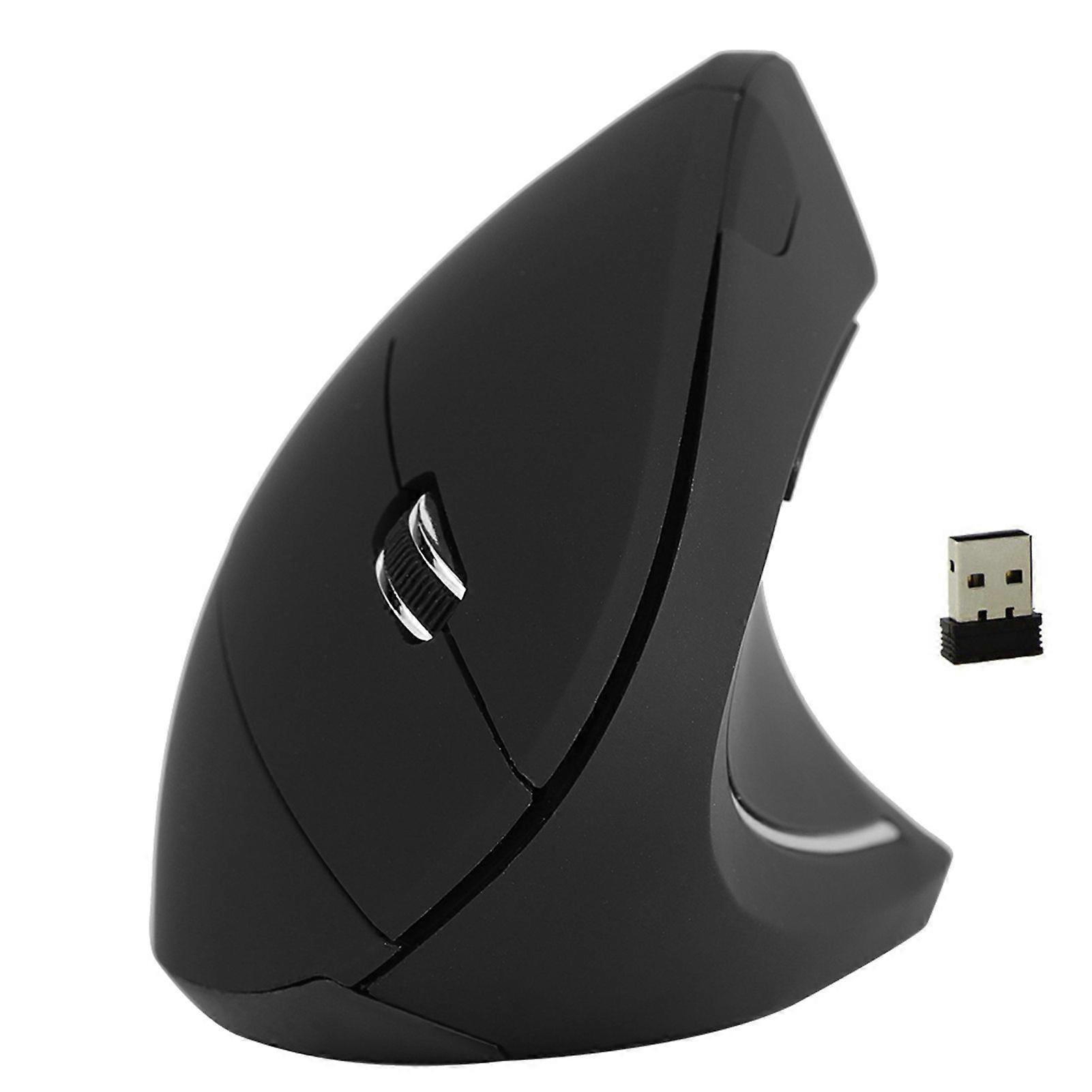 2.4GHz Optical 1600DPI Wireless Ergonomic Vertical Gaming Mouse NOn delay for pc Laptop Black