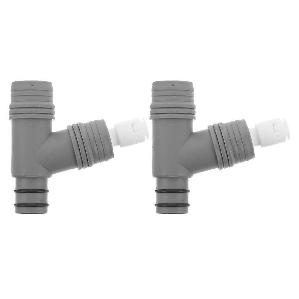 2pcs Y-Shaped Kitchen Sink Drain Pipe Adapter 45mm Overflow Connector For Stainless Steel Basin Prevents Water Overflow For Kitchen And Dishwasher Use