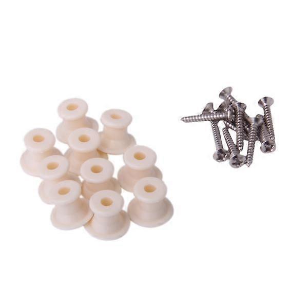 10pcs Plastic Strap Lock Button with Screws for Guitar Mandolin Replacement