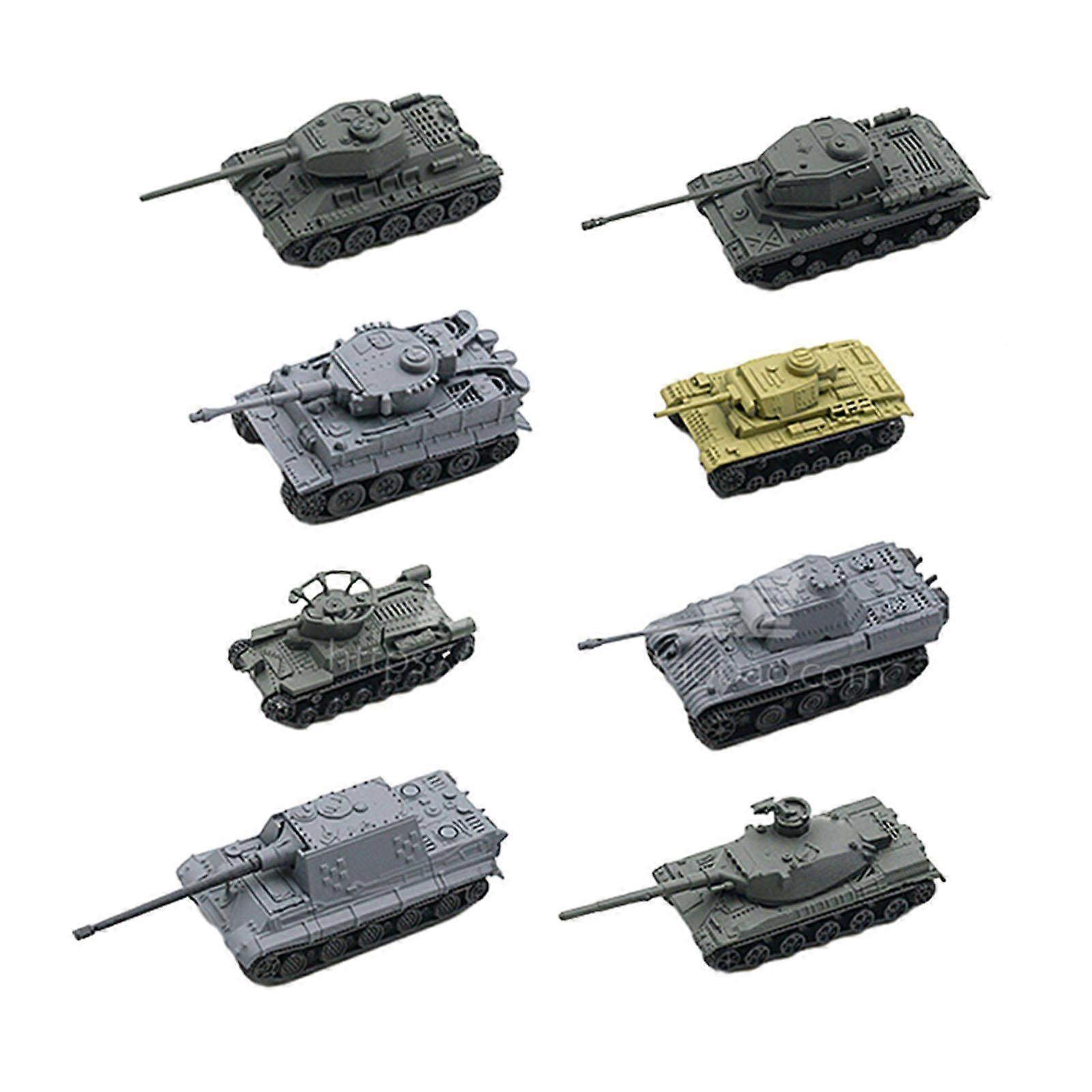 8 Pieces DIY 1/144 Tank Model Toy Multipurpose for Children Assembly Model