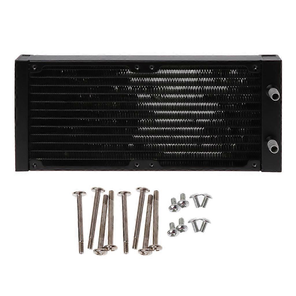 Aluminum Water Cooling Radiator 12 Tubes Heat Exchanger CPU Heatsink Cooler Fast Heat Dissipation for PC Computer