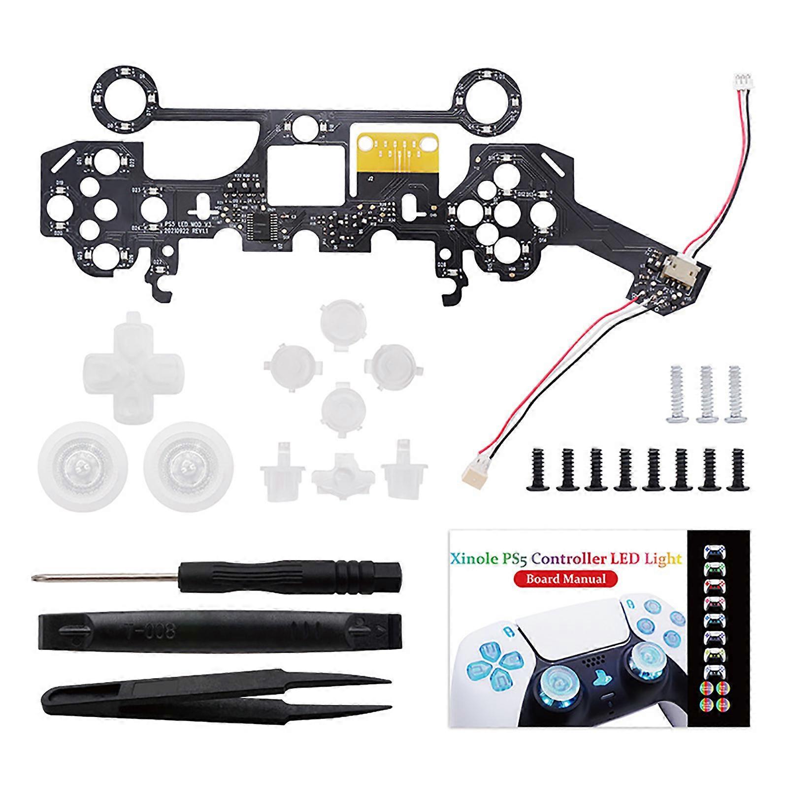 Multi-Colors Luminated D-pad Thumb Sticks LED Mod for Controller Face Buttons DTFS LED Mod Kit for Controller