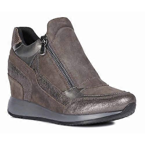 Geox Femme/Femme D Nydame A Wedge Leather Trainers
