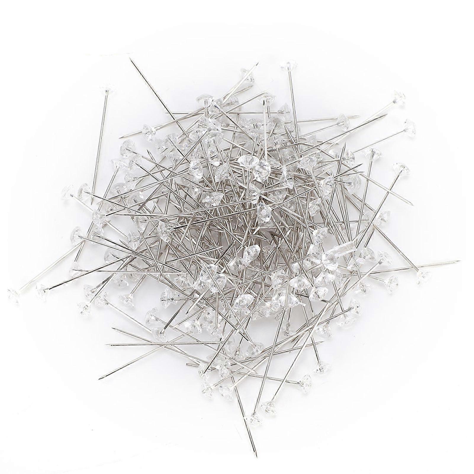 2025 أحدث طراز 200 قطعة زهرة باقة دبابيس بروش الخياطة كريستال رئيس لؤلؤة