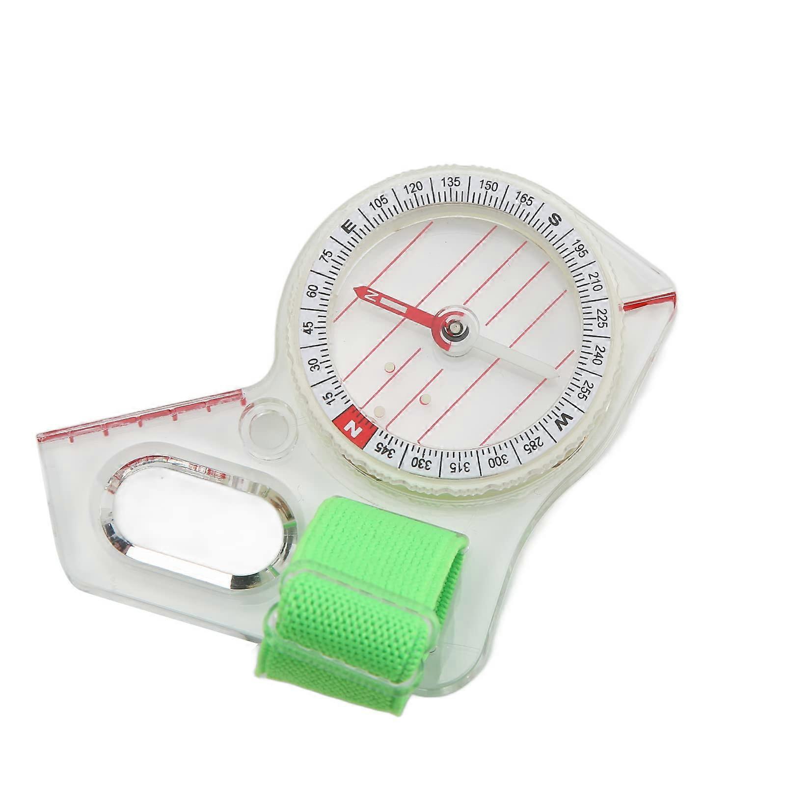 ABS Orientation Compass with Transparent Scale, Multifunctional Thumb Compass with Illuminated Dot for Camping Adventures