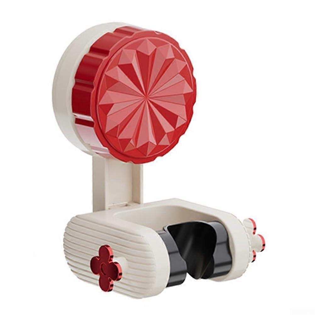 Shower Head Holder With Easy-To-Use Suction Cup Mount, Adjustable Tilt, Red, Compatible With Most Shower Heads