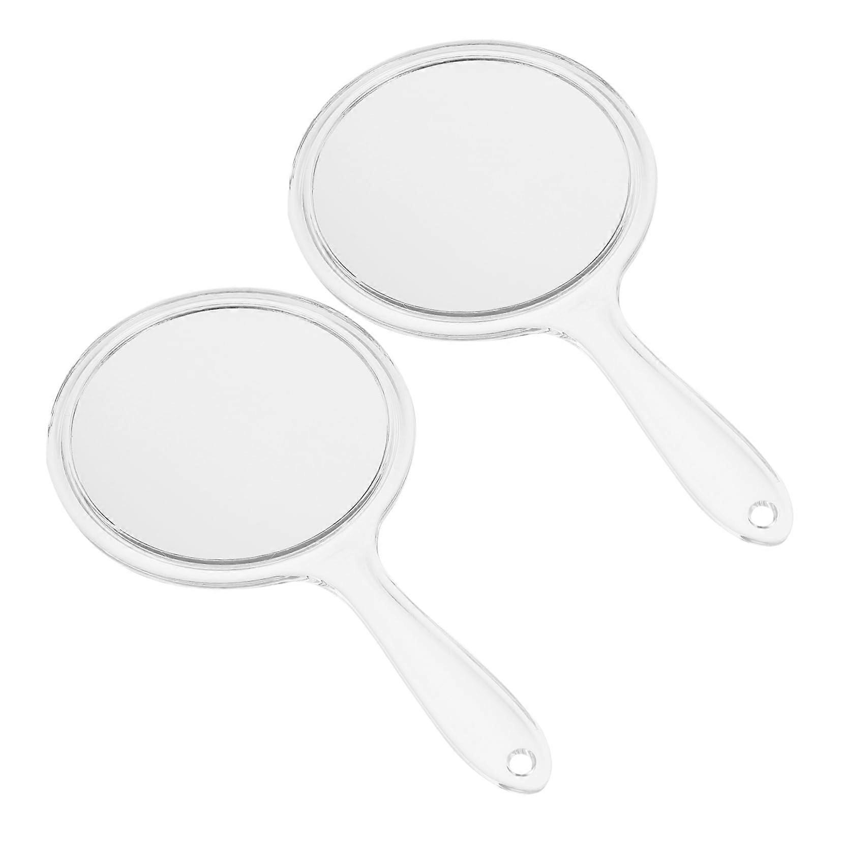 Handheld cosmetic mirror doublesided round makeup mirror portable and ideal for on the go perfect for the daily makeup routine of the ladies