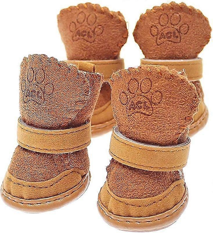 2 Pairs Puppy Snow Booties For Small Dogs, Winter Dog Booties, Tiny Dog Booties, Dog Shoes For Cold Weather