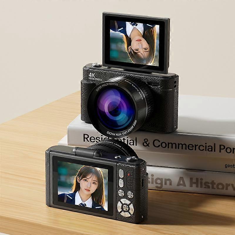 V5 64MP Retro Digital Camera 4K Recording 180 Flip Screen
