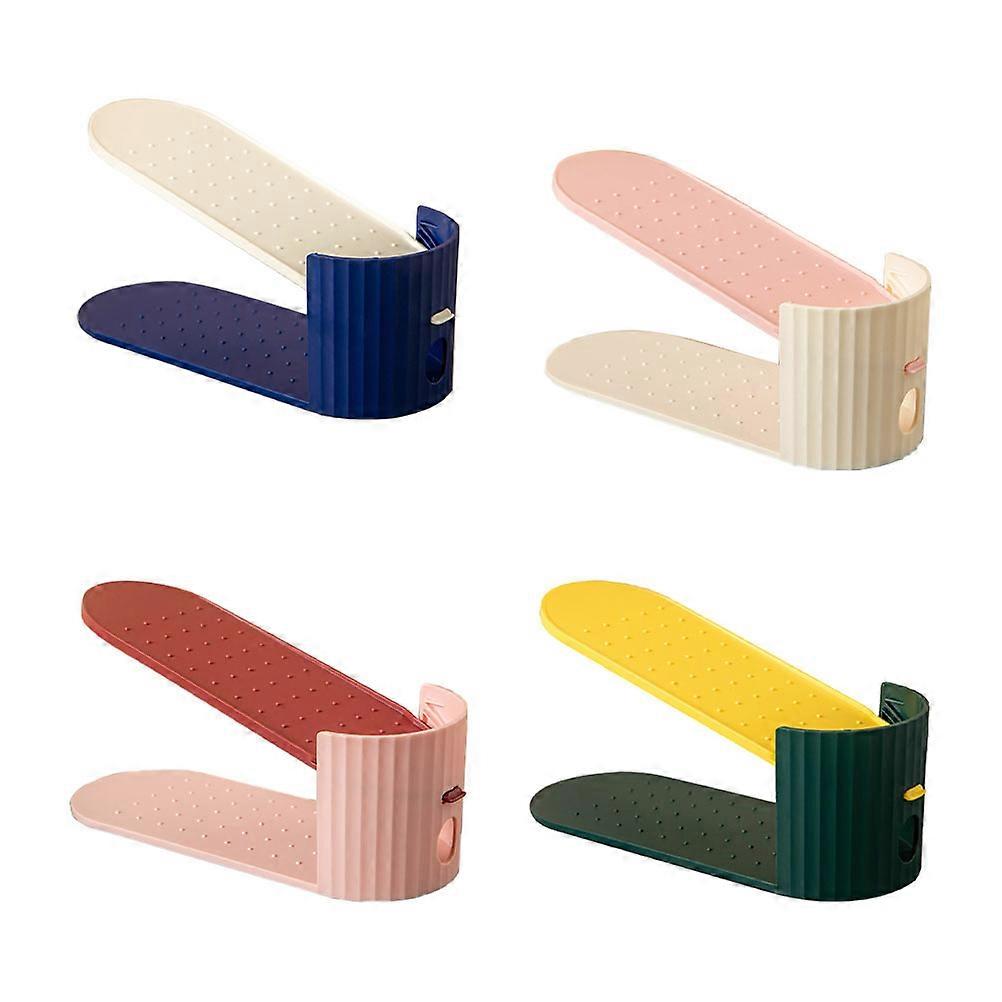 Adjustable Shoe Storage Rack with Compact Design and Plastic Material for Home Use Includes