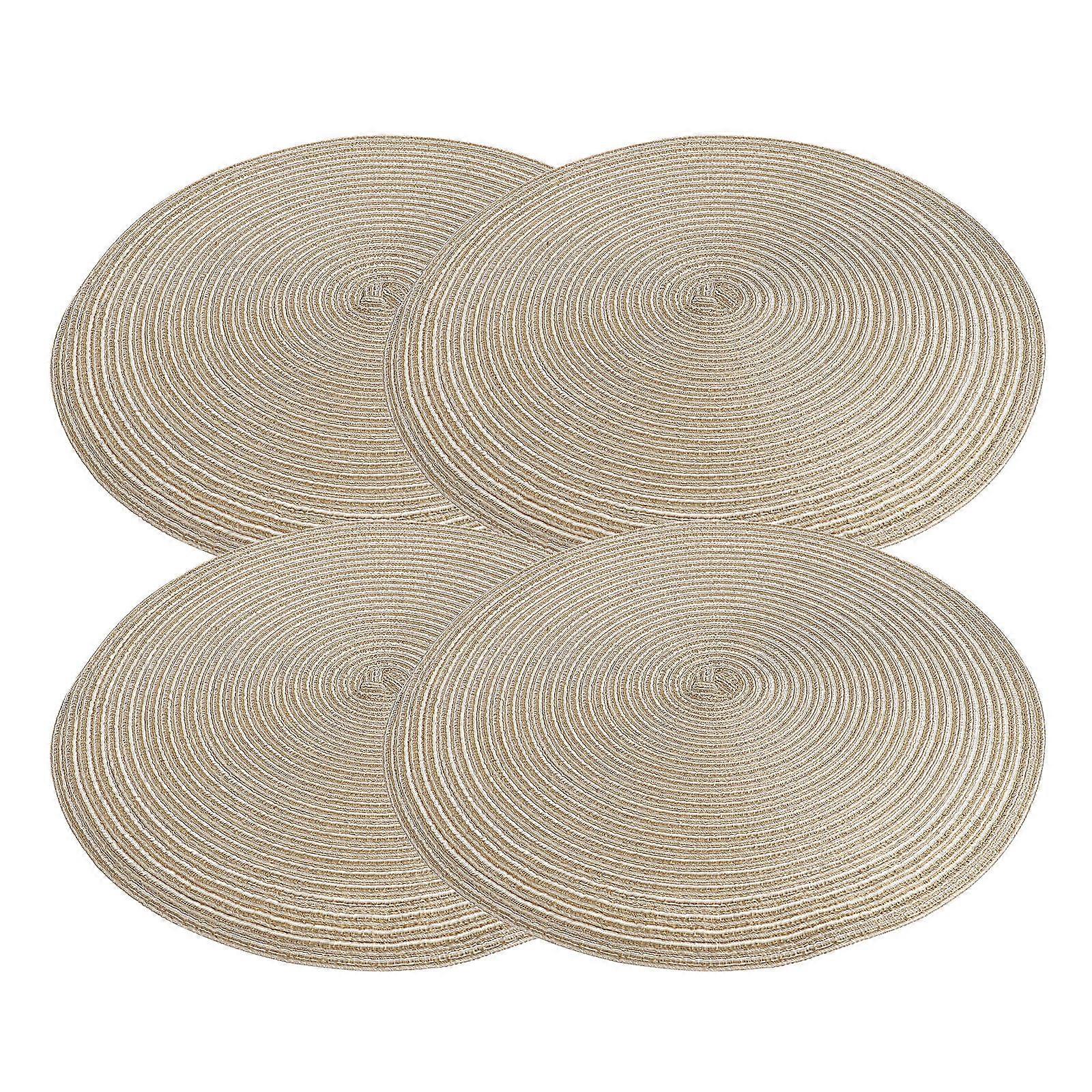 Heat Resistant Antislip Mats Woven Table Mats For Homeowners present Givers 36x36x0.2cm Coffee Color 1Set
