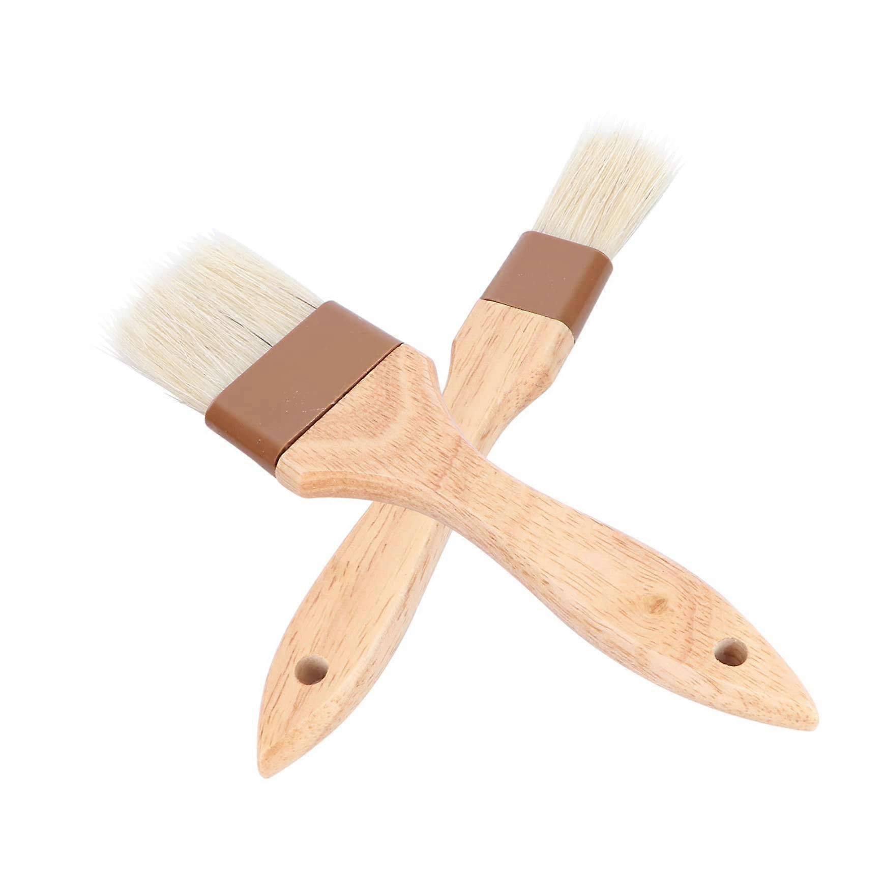 Heat-Resistant 2-Pack Baking Brushes for Cake Grilling, Silicone Pastry Brushes with Non-Stick Finish and Ergonomic Design