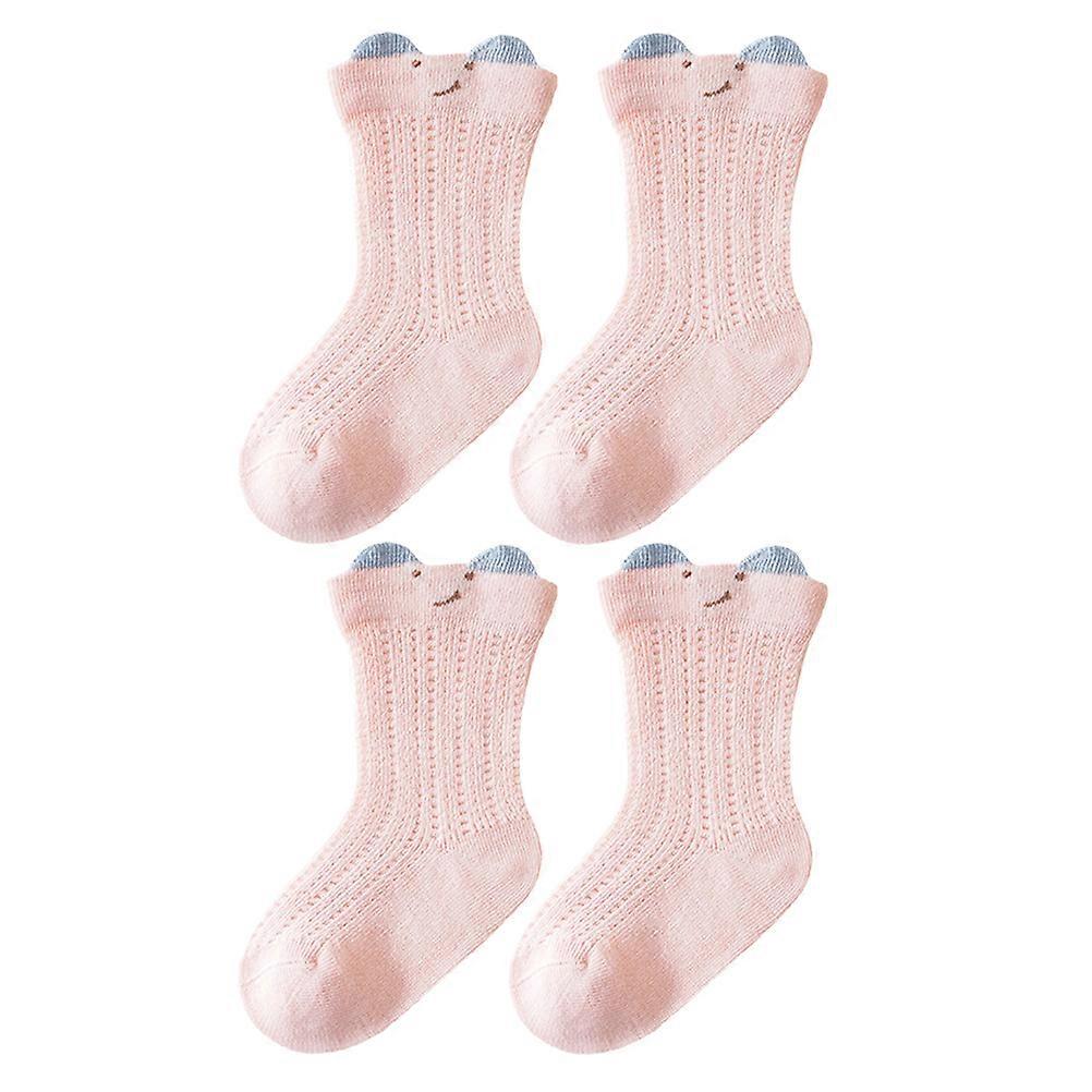 Socks Newborn Cute Baby Socks Combed Cotton Protection from Sun Exposure Prevent Moisture Buildup Comfort for 1-3 Years M Size 2Pairs