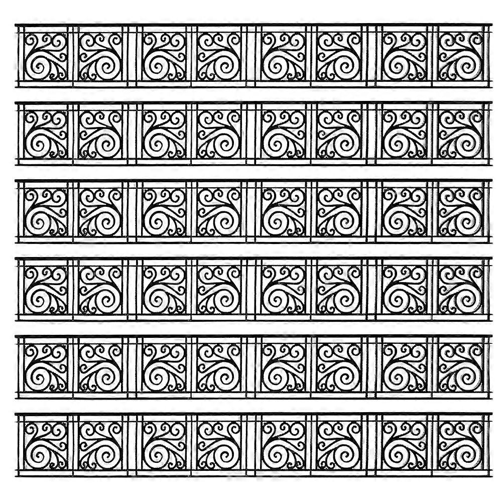 سياج حديقة صغيرة مصغرة سياج ديكور شكل مخصص ترتيب طاولة بلاستيكية 18.20X2.50X0.20CM 6 قطع