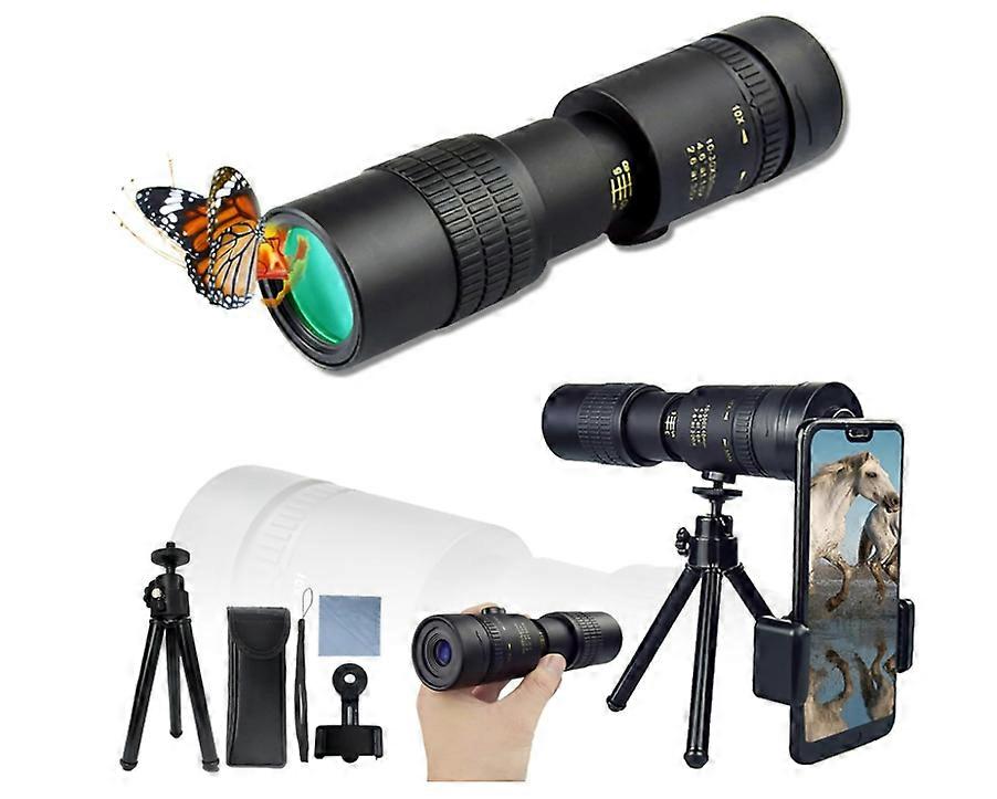 300x40 Monocular Telescope for Adults High Powered Zoom, Compact Monocular Telescope for Smartphone, Mini Pocket Handheld Monocular(Black)