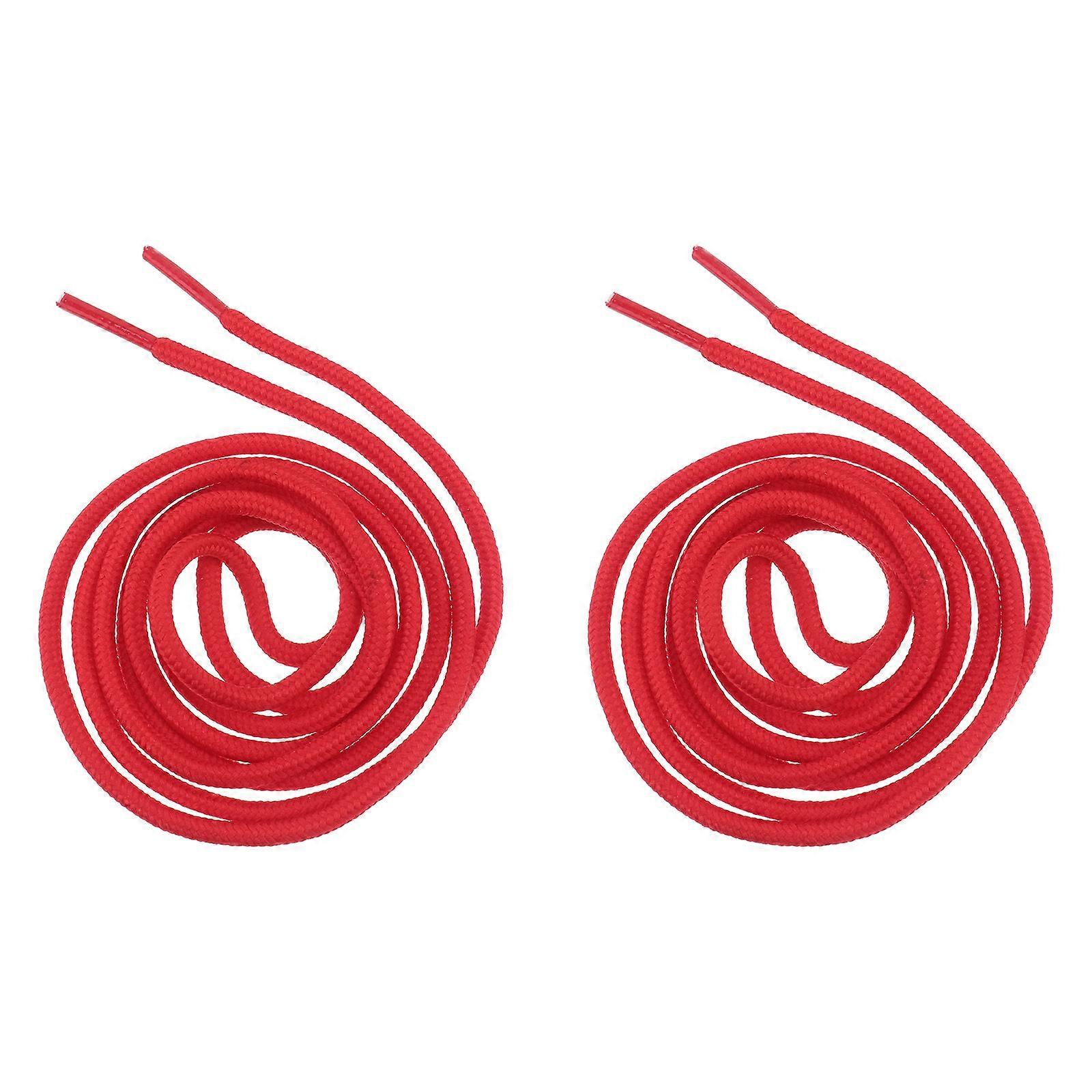 Double Flat Polyester Shoelaces for Casual, Basketball, Canvas Shoes Fashionable Shoe Accessories in Bright Red