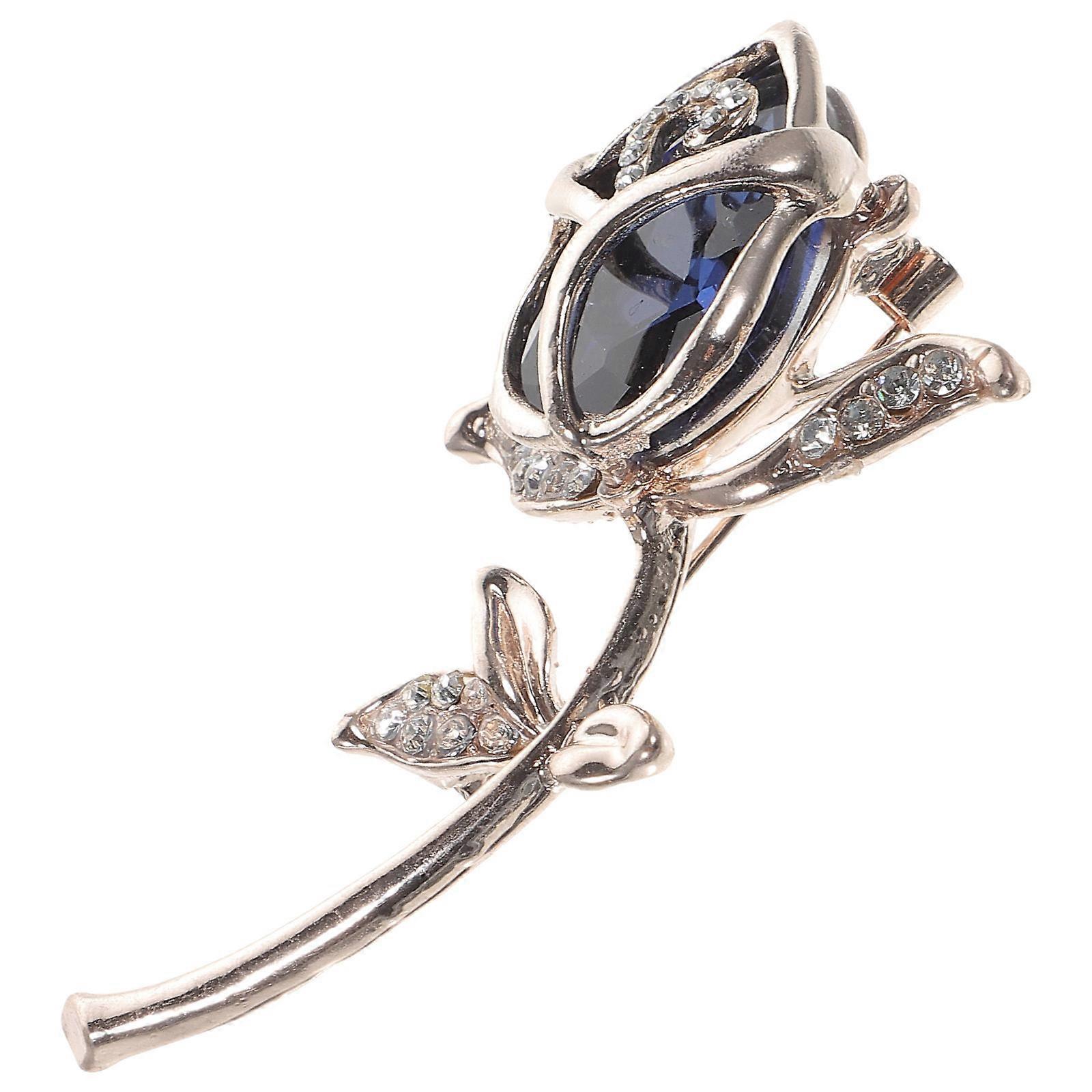 Crystal Flower Brooches Rhinestone Small Brooch for Bag and Clothes 1Pack