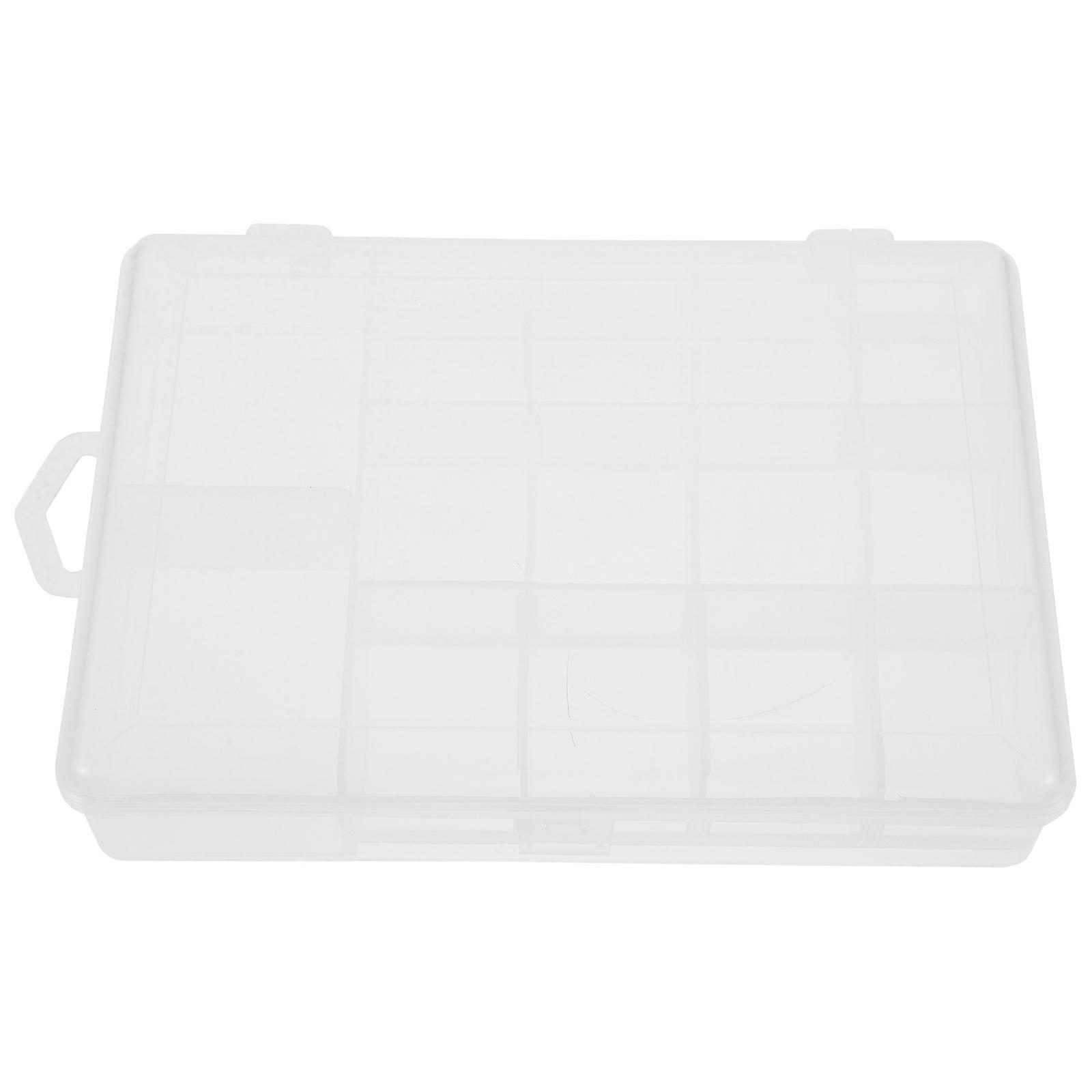 Portable Lure Organizer Fishing Bait Container For Travel Multi-Grids Transparent PP Hard Plastic 1 Pair