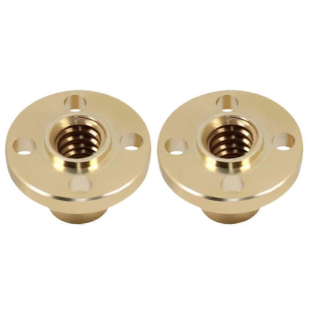 Precision Production 3D Printer Parts Nut Brass 2.20X2.20X1.50CM Sturdy Design Trapezoidal 2Pcs