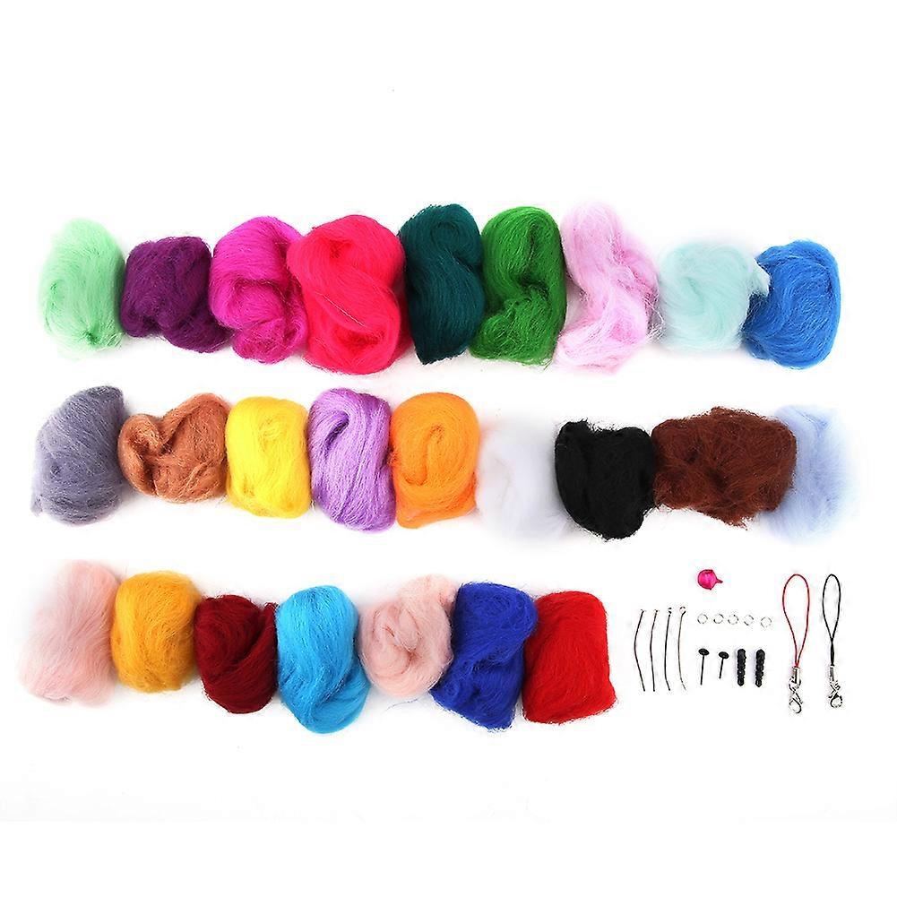 25 Colors Wool Needle Felting Kit for DIY Beginners