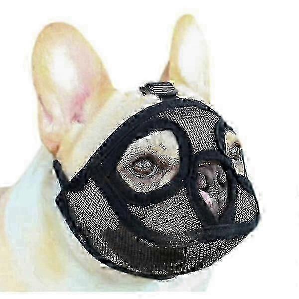 Adjustable Bulldog Muzzle Stop Bite Chew Bark M Size