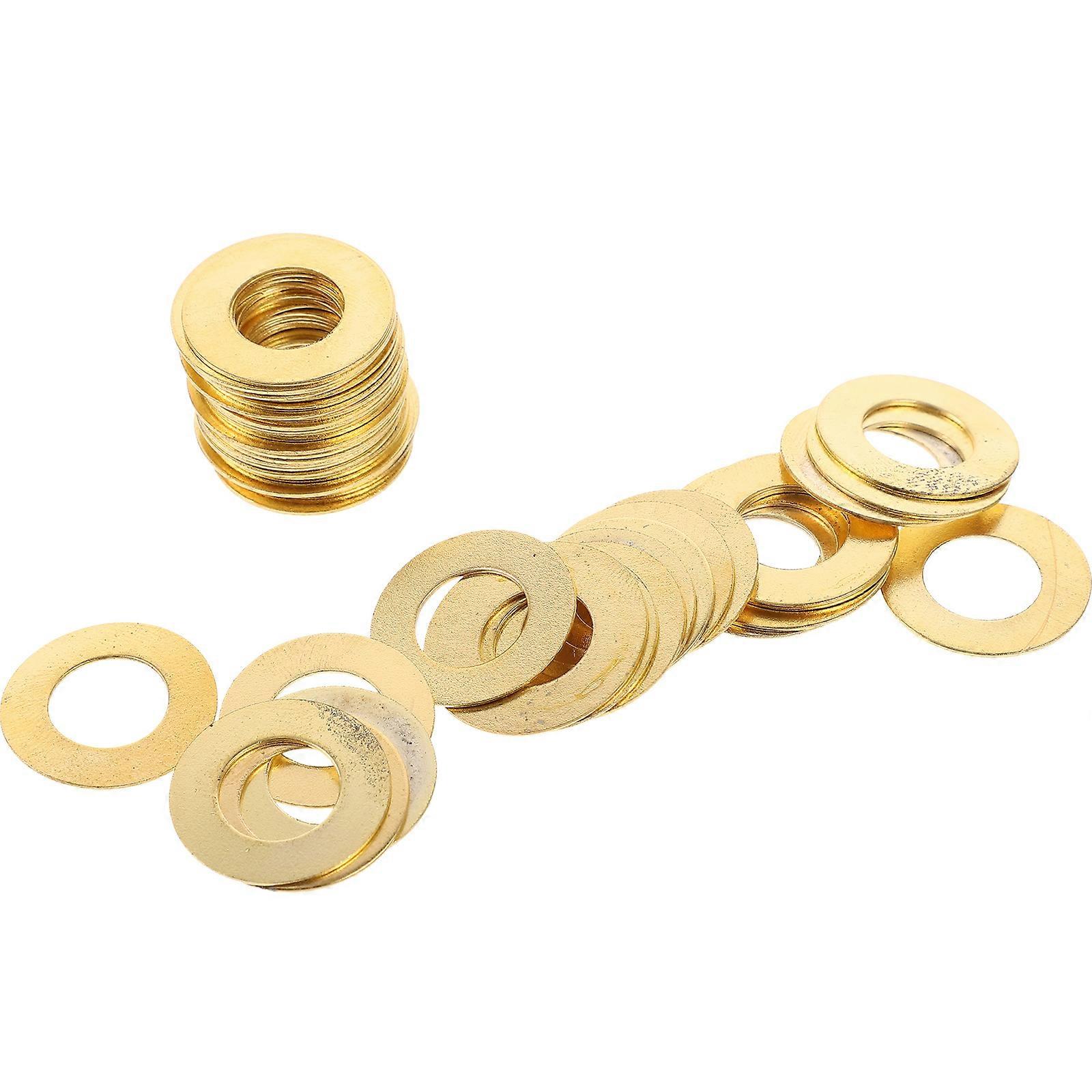 Golden Flat Washer Galvanized Surface Prevent Support and Stability For Mechanical Equipment Outdoor Use Repair Projects 50Pcs