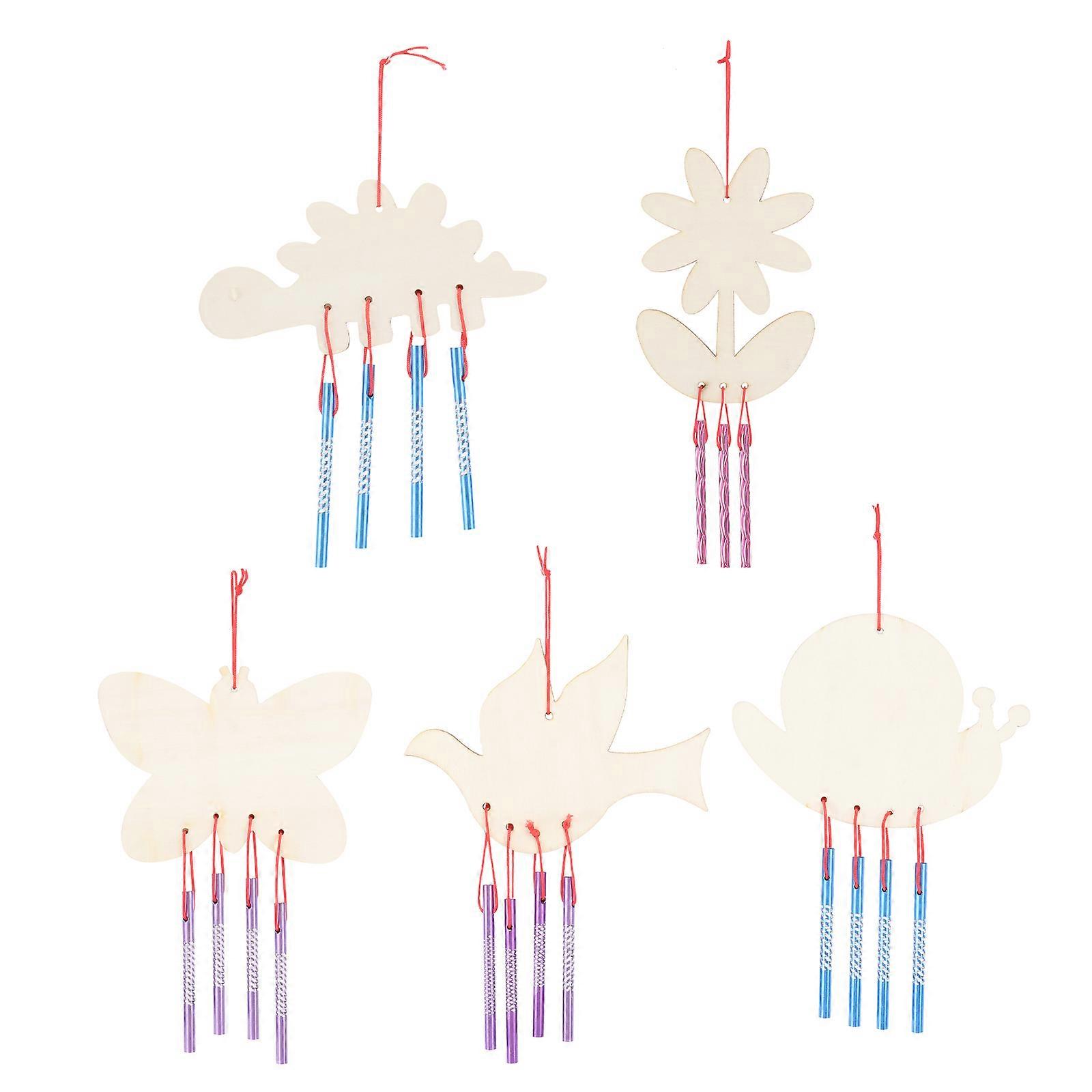 DIY Wind Chime for Kids Painting Toy Cultivates Creativity and Imagination with Synthetic Material Assorted Color