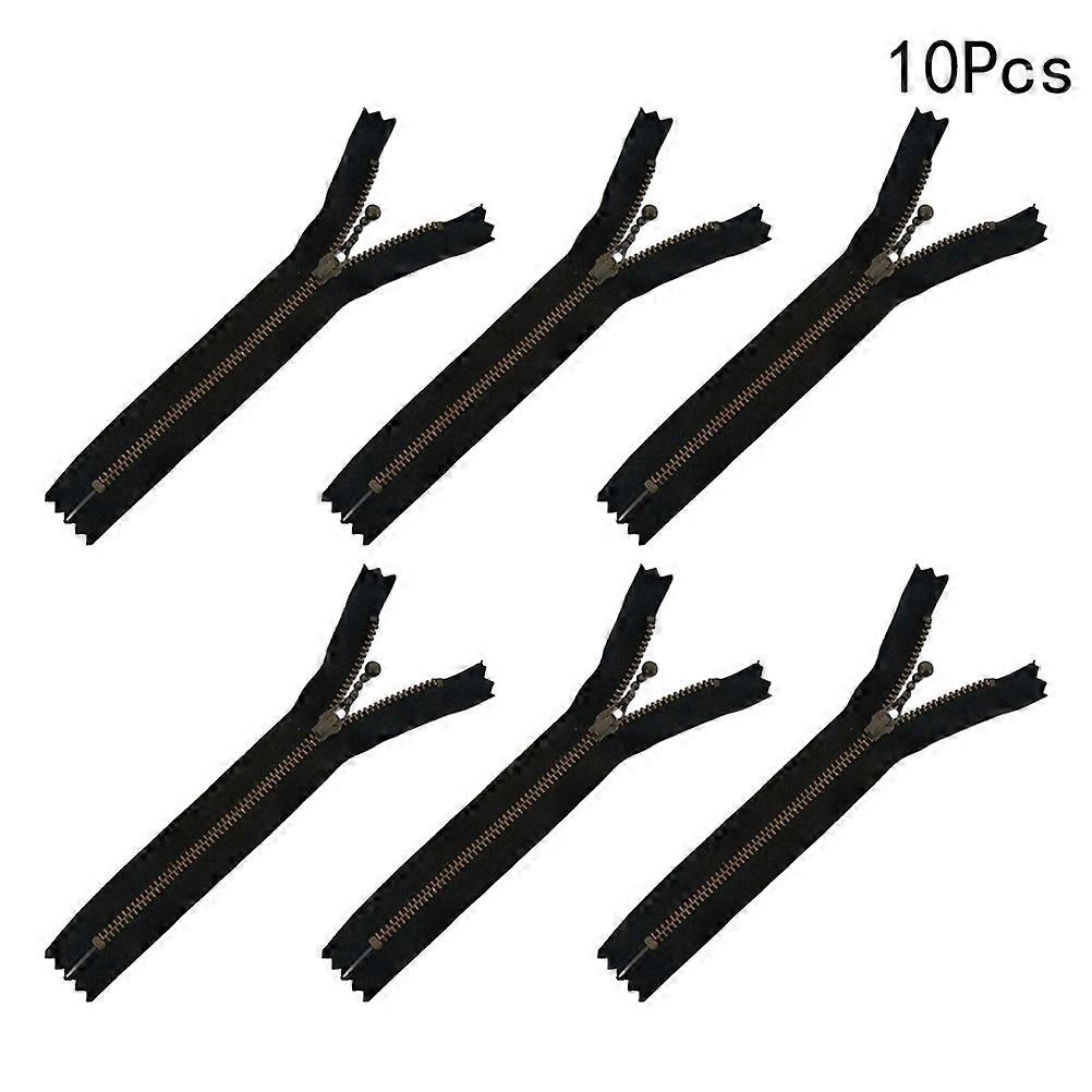 Garment Accessories Zipper Metal Zipper Replacement For Broken Zippers Diy Handicraft Enthusiasts Black 20cm 10Pcs