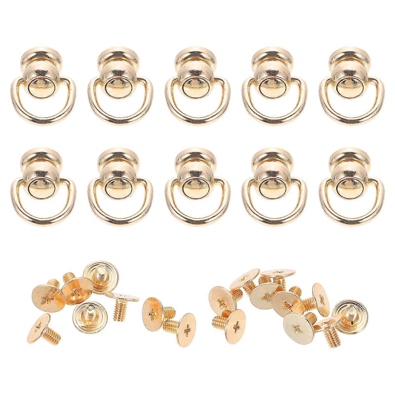 Bag Decorative Buckle Clip Metal Bag Buckles Replacement Suitcase Clasps Simple Luggage Diy Projects Golden 2.5X1.5cm 10Pcs