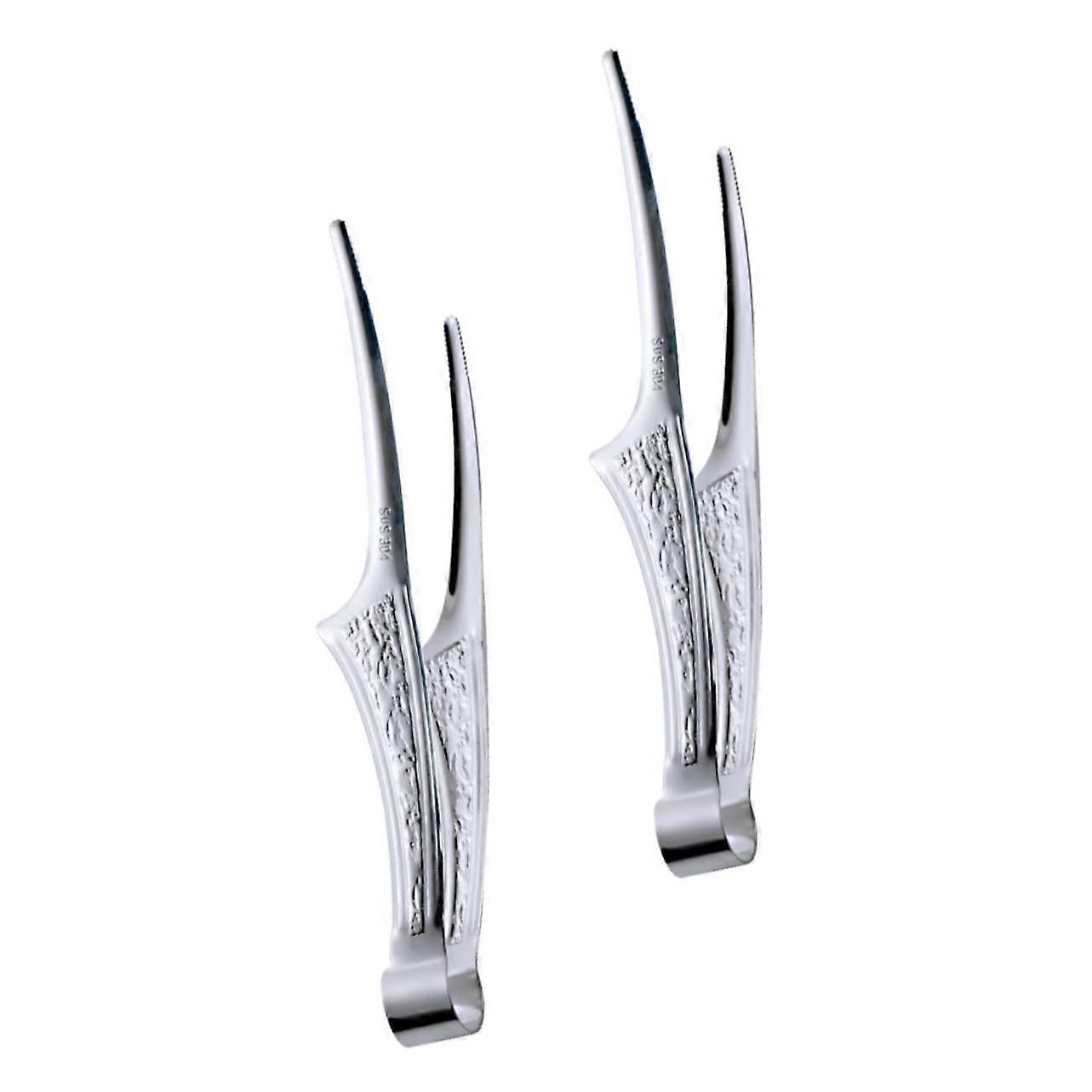 Grill Tongs Set of 2, Stainless Steel BBQ Kitchen Tongs with Storage Box, Versatile Cooking Utensils for Grilling