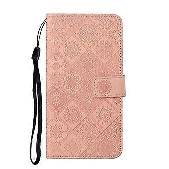 Case For Iphone 13pro Pink-ethnic Style Embossed Leather Ethnic Chinese Zz292