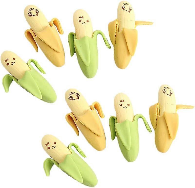 Mini Banana Eraser 8-pack Detachable Banana Eraser Pencil Eraser F
