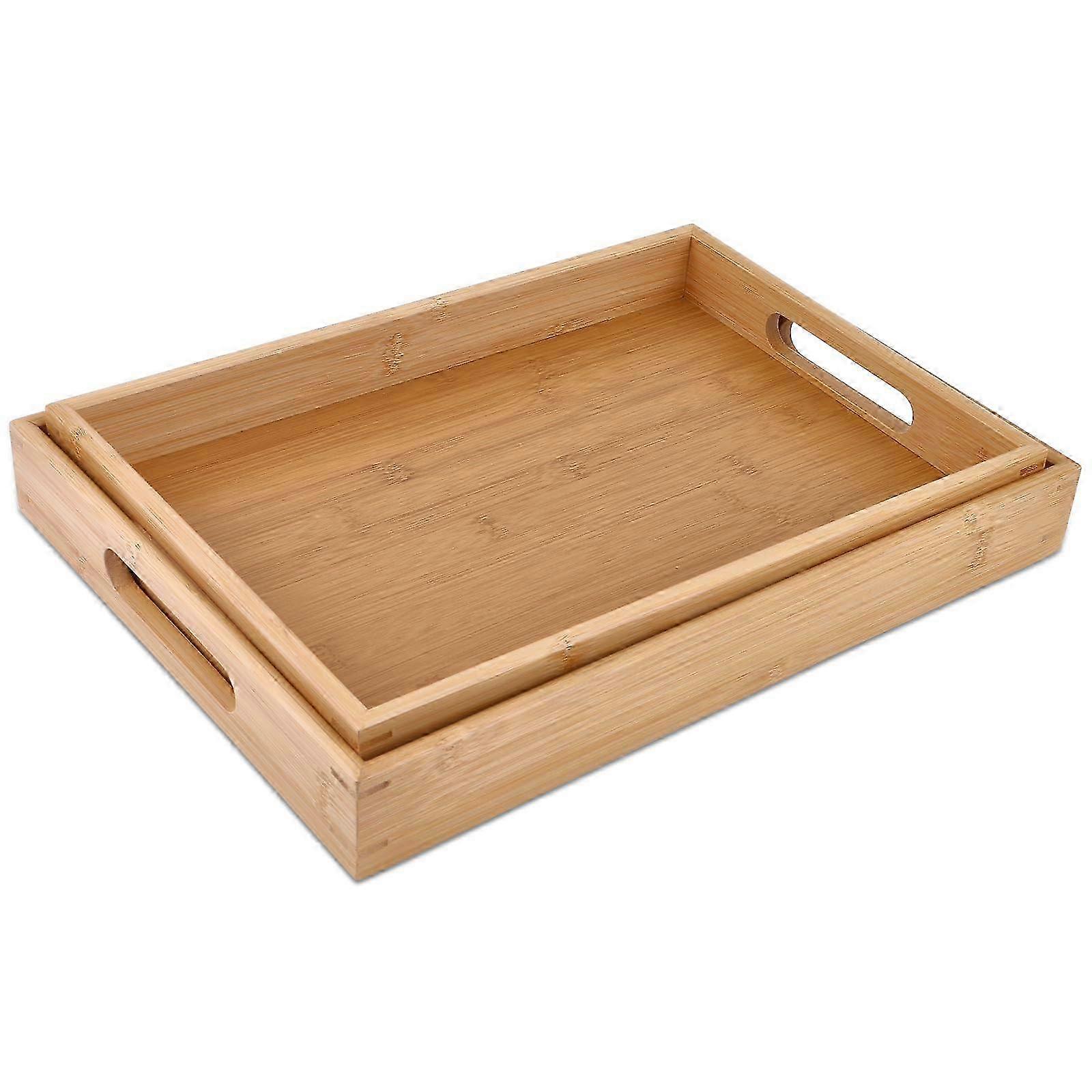 Plateaux de salle à manger en bambou dans les dimensions 16,5x11,6 et 15,5x10,6 adaptés à un usage quotidien