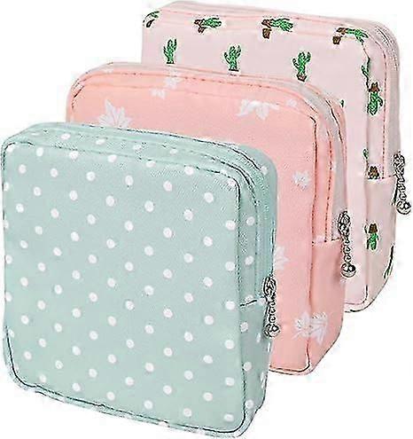 3 Pcs Pad Sac pour Période, Serviette Hygiénique Serviette Pochette, Première Période Pochette, Portable Poche De Serviette Menstruel Féminine Première Période Sac pour Teen Gi