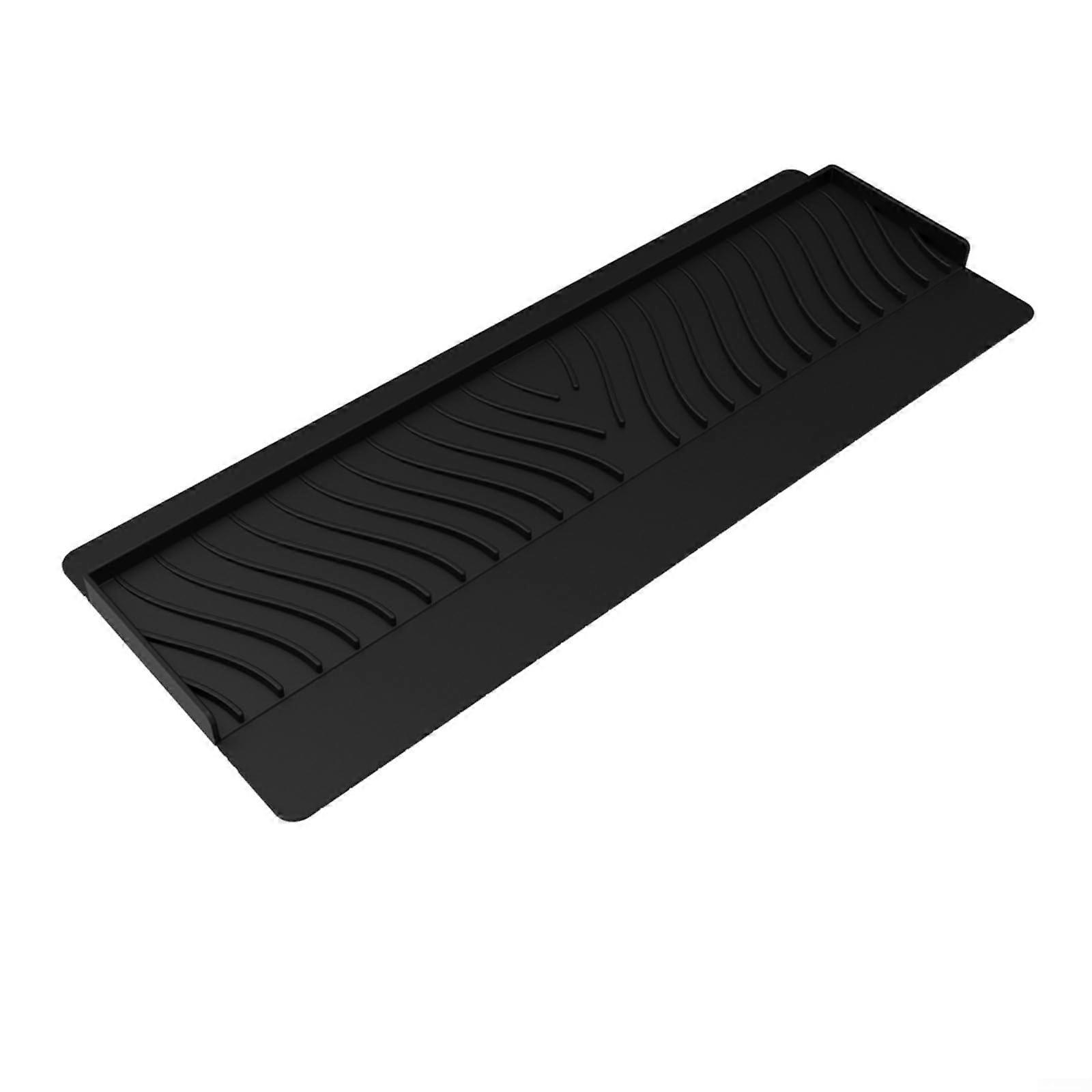 Silicone Kitchen Sink Protector With Edge Guard And Splash Guard, Compatible With Single Sink, Grey, Black, Beige, Transparent