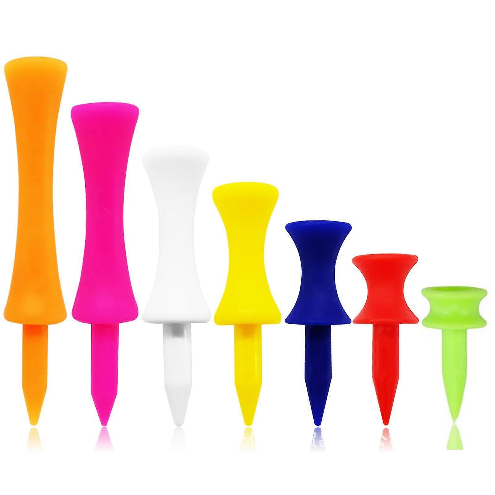 Bamboo Castle Eco-Friendly Golf Tees 7 Pack Assorted Sizes Vibrant Colors Driving Range Durable