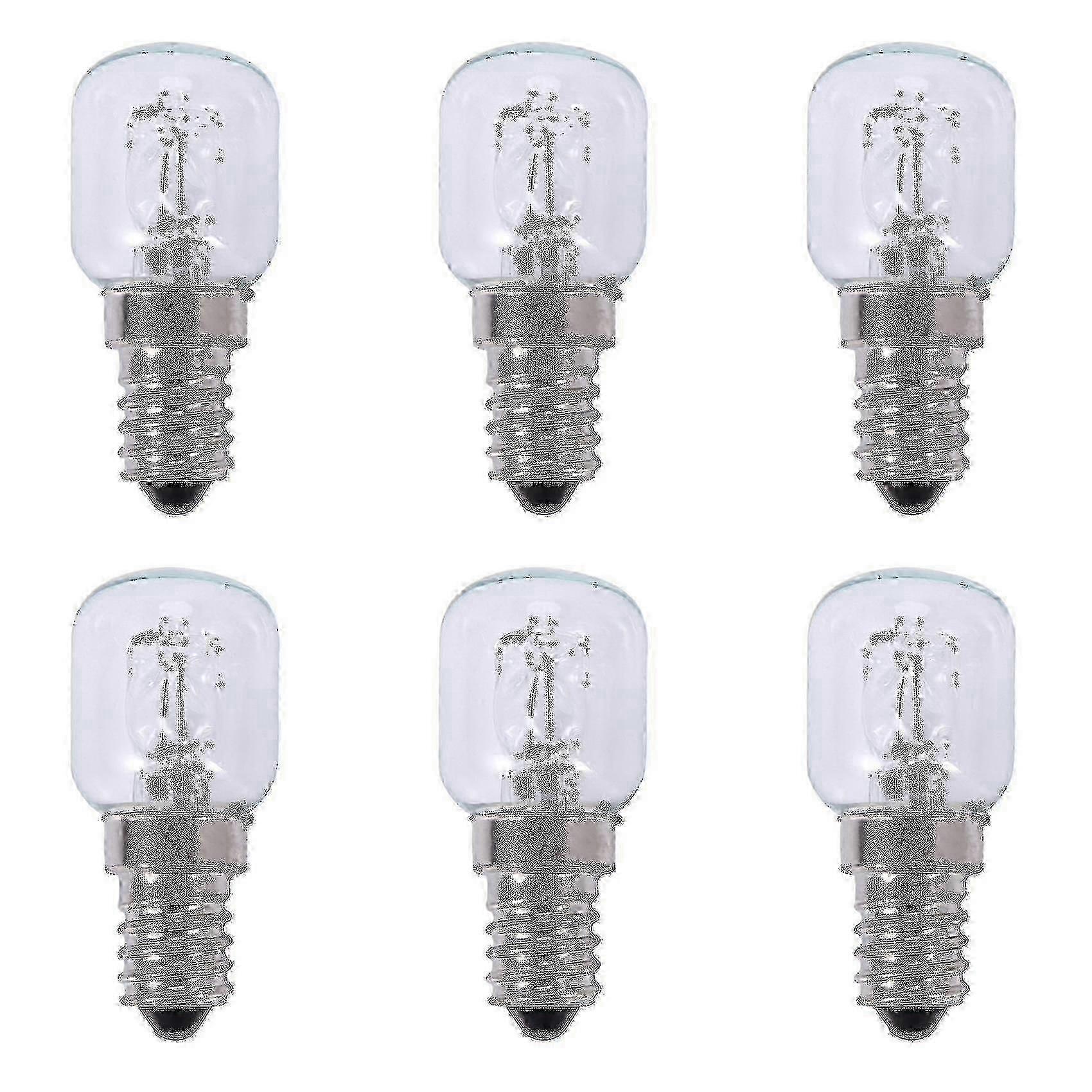 6x E14 高温 25W ハロゲンオーブン電球 500 度クォーツ 250V