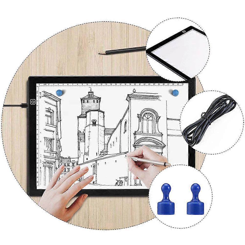 Led Glowing Drawing Board Embossing Tool Usb Cable 36.00X24.00X0.50cm 1 Set