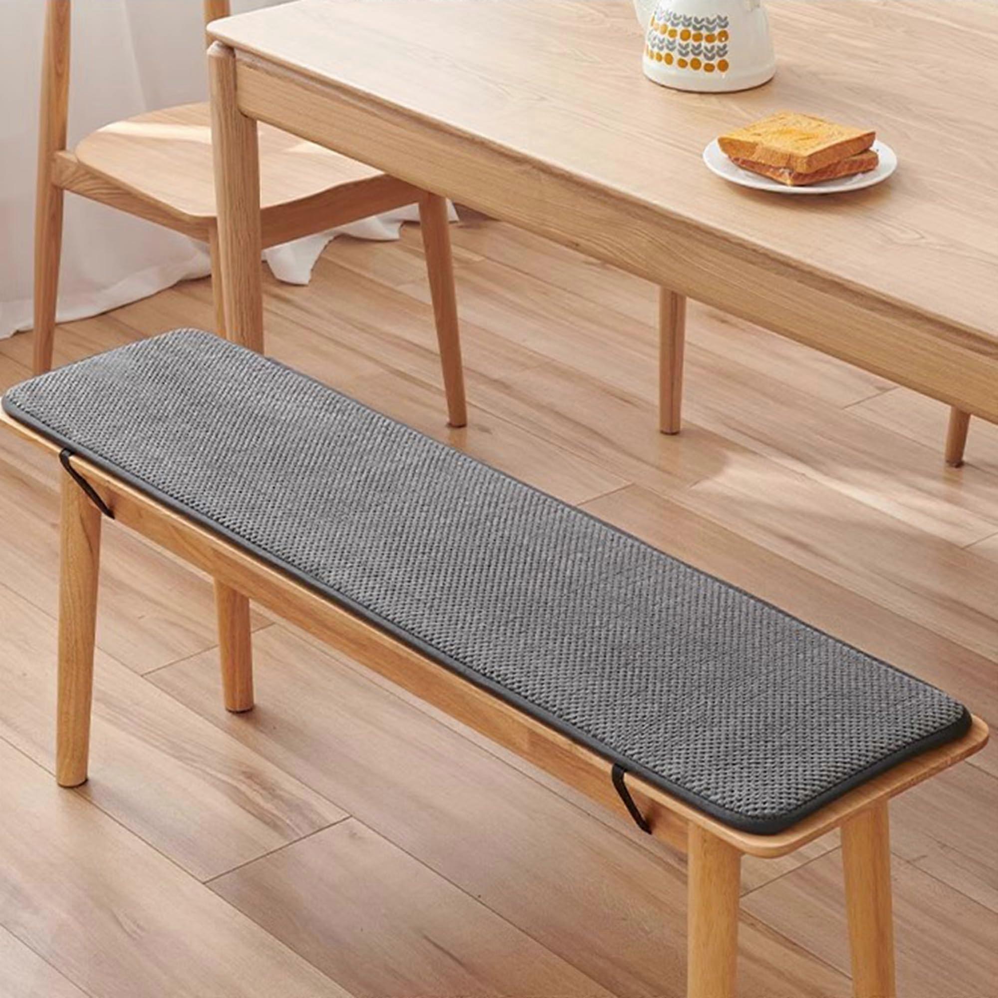Bench Cushion for 2-3 Seater Long Chair, Non-Slip Patio Swing Seat Cushion, Grey 200x30x1.5cm for Living Room and Kitchen