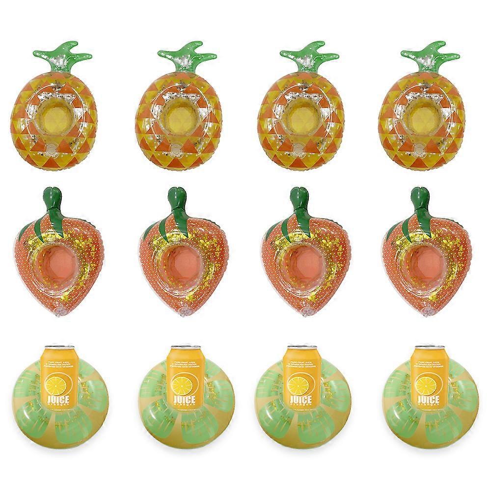 12Pcs Inflatable Drink Holder,Swimming Pool Accessories Floating Beverage Cup Holders-Style2