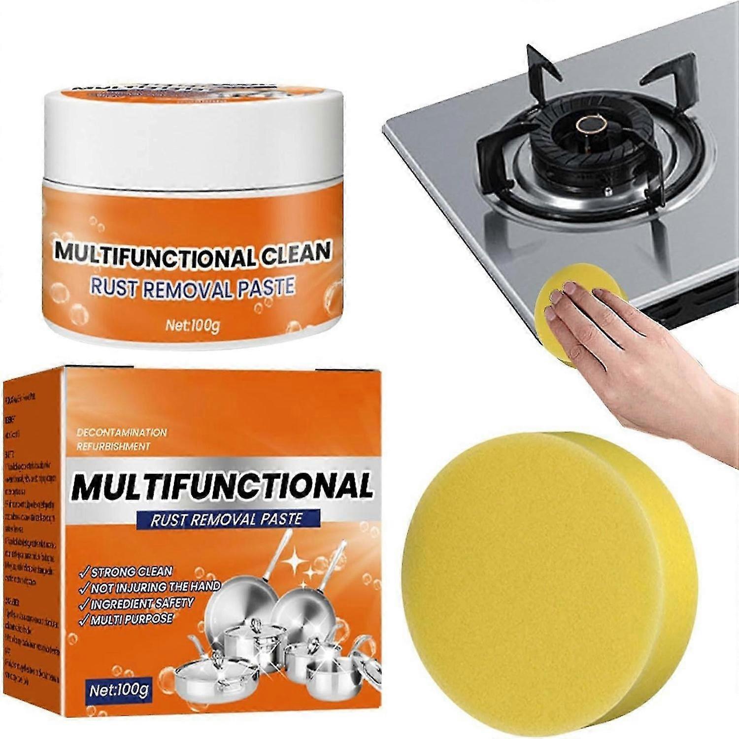 Rust Removal Paste - Multipurpose Metal Cleaner Rust Remover - Household Kitchen Simple Safe And Effective Cookware Rust Removal Cleaner For Sinks Pot