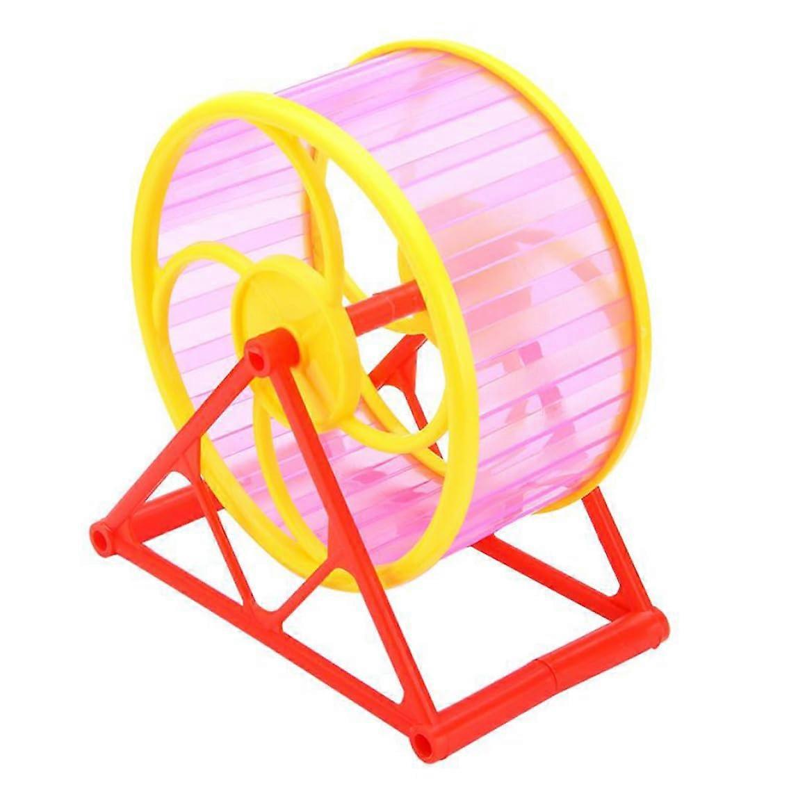 Hamster Silent Spinner Running Wheel for Small Pets, Fitness Toy with Stand, Random Color, Durable Design