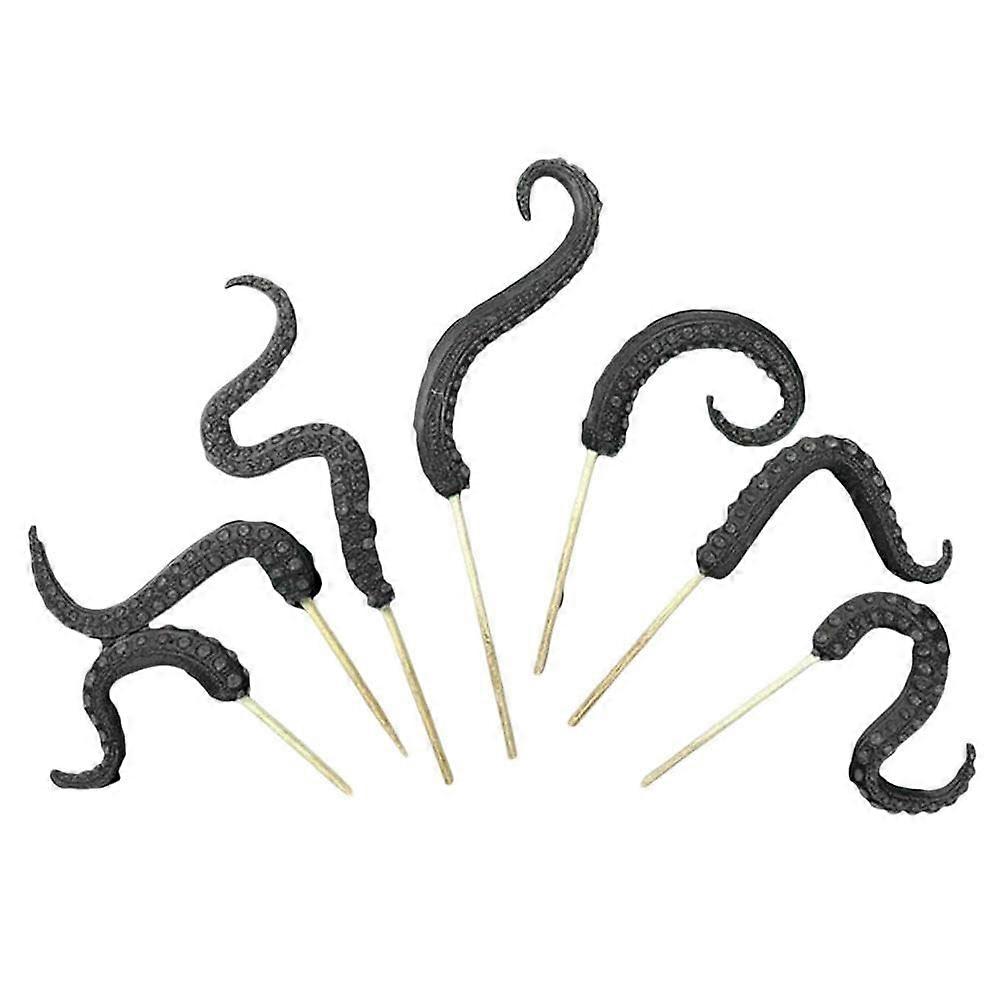 Octopus Tentacles Stakes for Halloween Decor - Black Plant Ornaments, Funny Tentacle Design, Durable Material