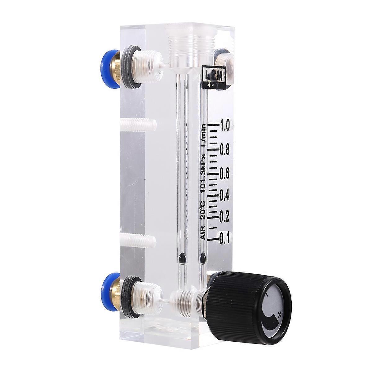 0.1-1L/MIN Acrylic Variable Area Flow Meter Air Flow Rate Controller
