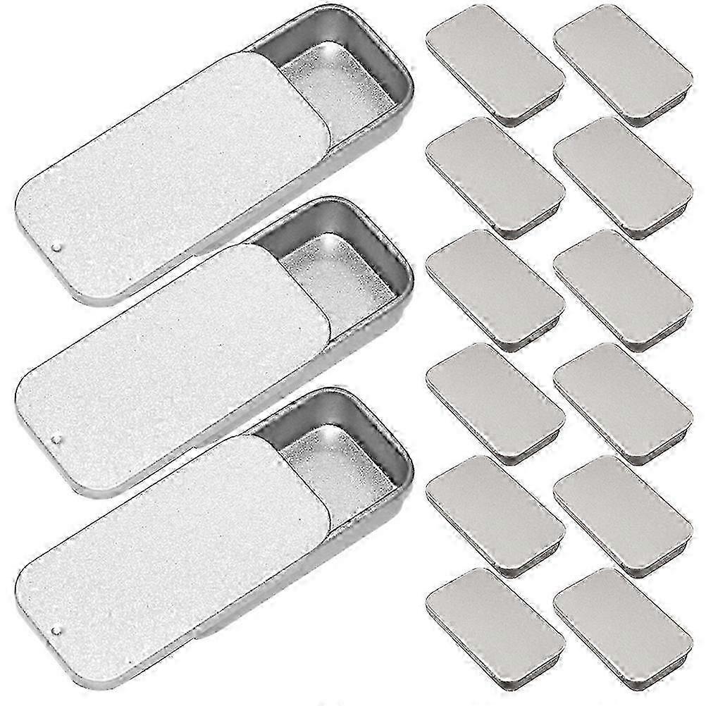 20pcs Vintage Sliding Lid Tinplate Box Container Organizer Storage Box