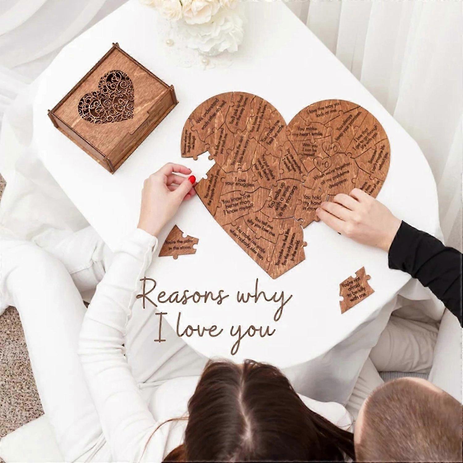 Λόγοι για τους οποίους σ 'αγαπώ παζλ, συναισθηματικά δώρα για τη σύζυγο, σύζυγος, φίλη, φίλος, personaliz