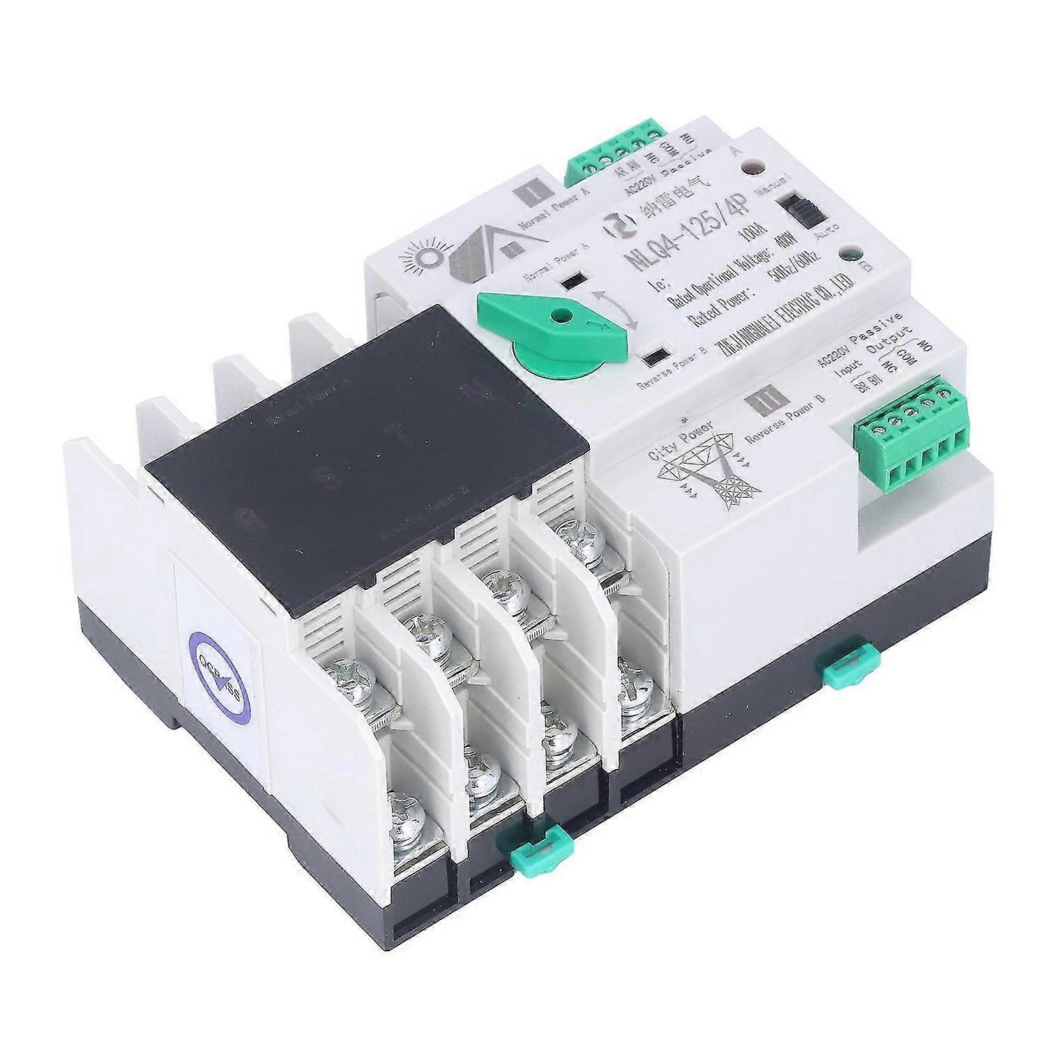 Dual Power Automatic Transfer Switch Millisecond Circuit Fast Controller NLQ4125/4P 100A 220V
