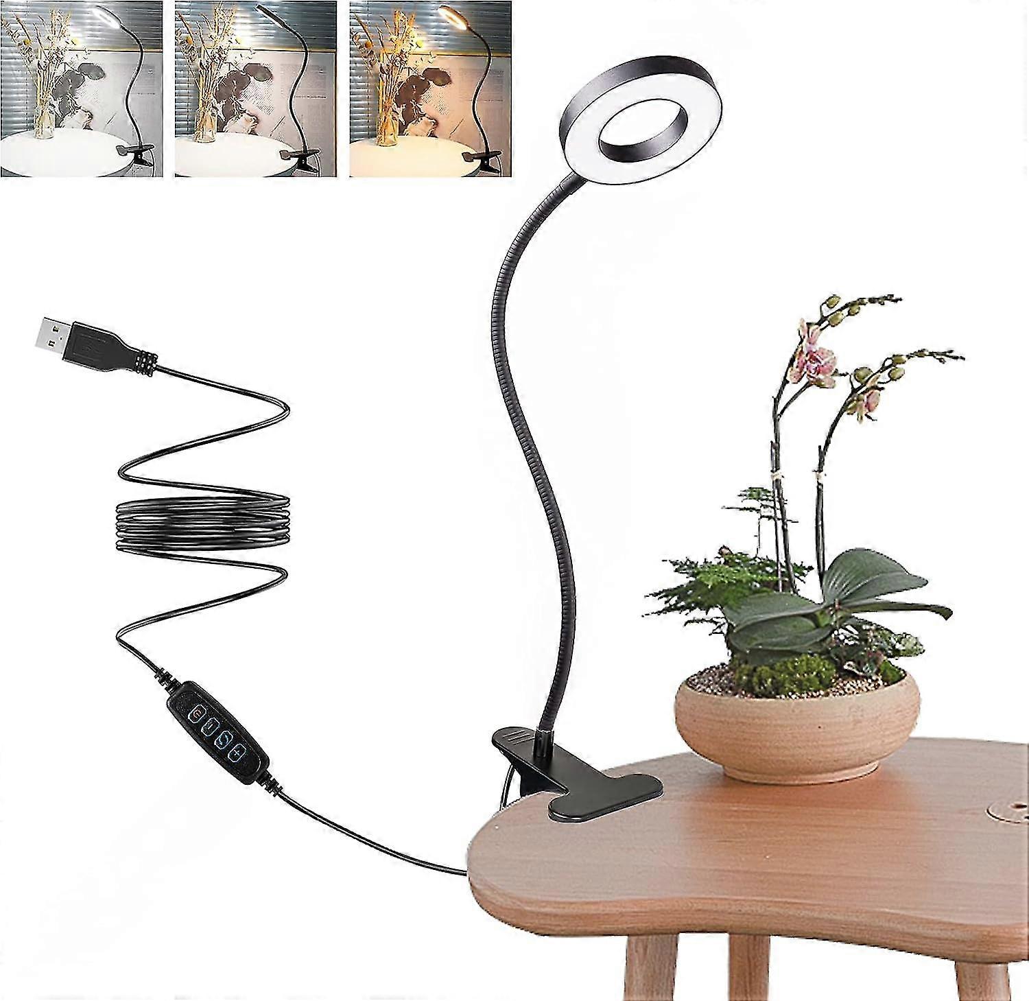Clip on Desk Lamp, 48 LEDs, 3 Color Modes